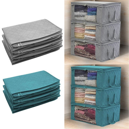 Charcoal Large Capacity Storage Bags Organizer for Clothes (49x36x21cm)