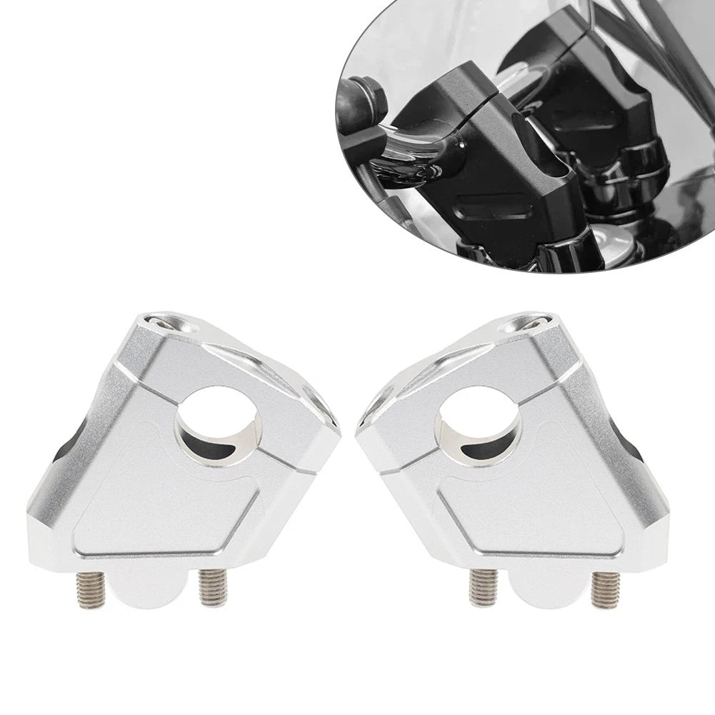 Handlebar Mount Clamp Riser for Honda Kawasaki (7/8" 22mm)