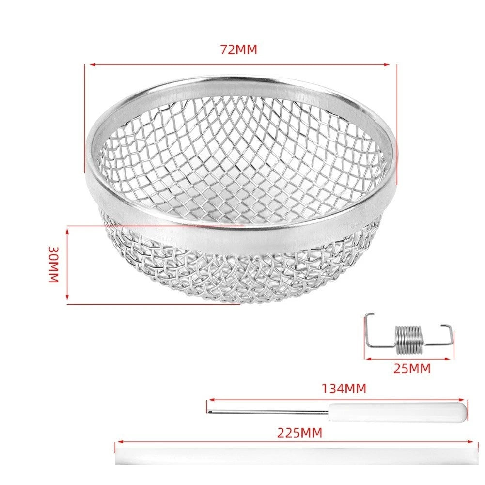 2X Stainless Steel RV Heater Vent Covers with Mesh Protection