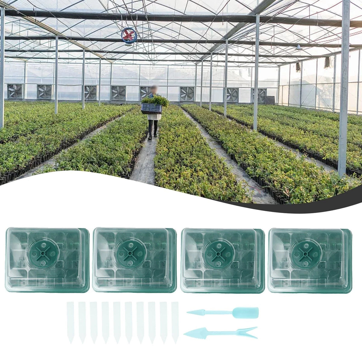12 Holes Starter Pad Germination Tray for Nursery Propagation