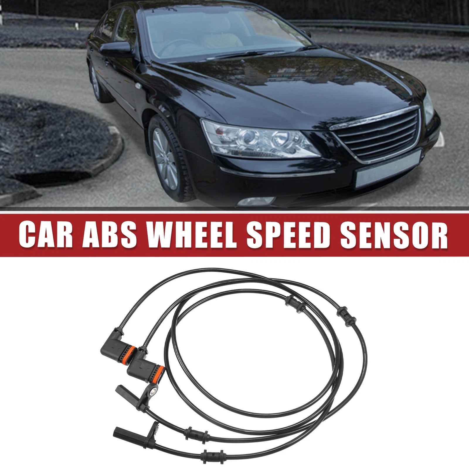 2pcs Rear Left Right ABS Sensor Replacement for Mercedes-Benz C230 (2002–2007)