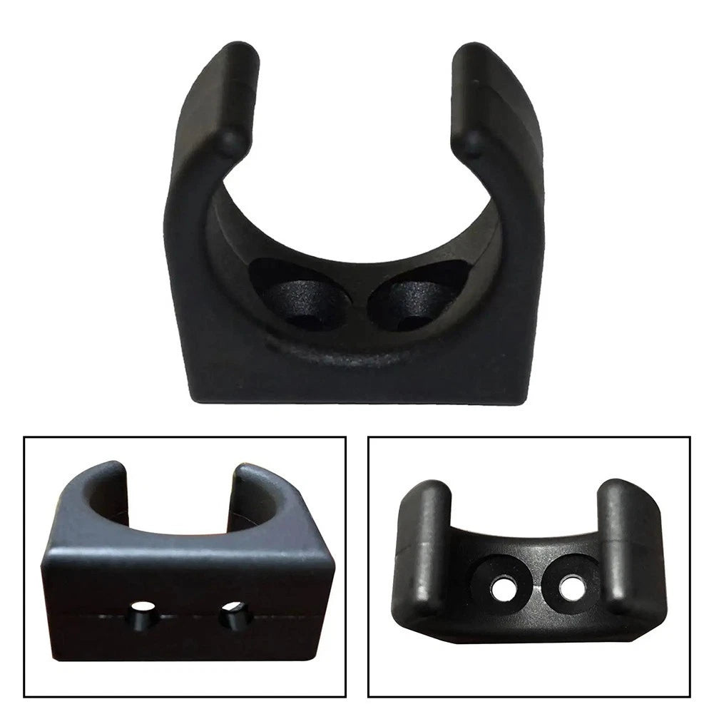 Boat Hook Storage Clip with Twin Fixing Holes for 1 1/4 Pole Tubes Fishing Use