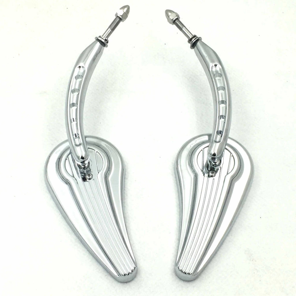 Chrome Raindrop Side Mirrors for Harley Dyna (2006–2023)