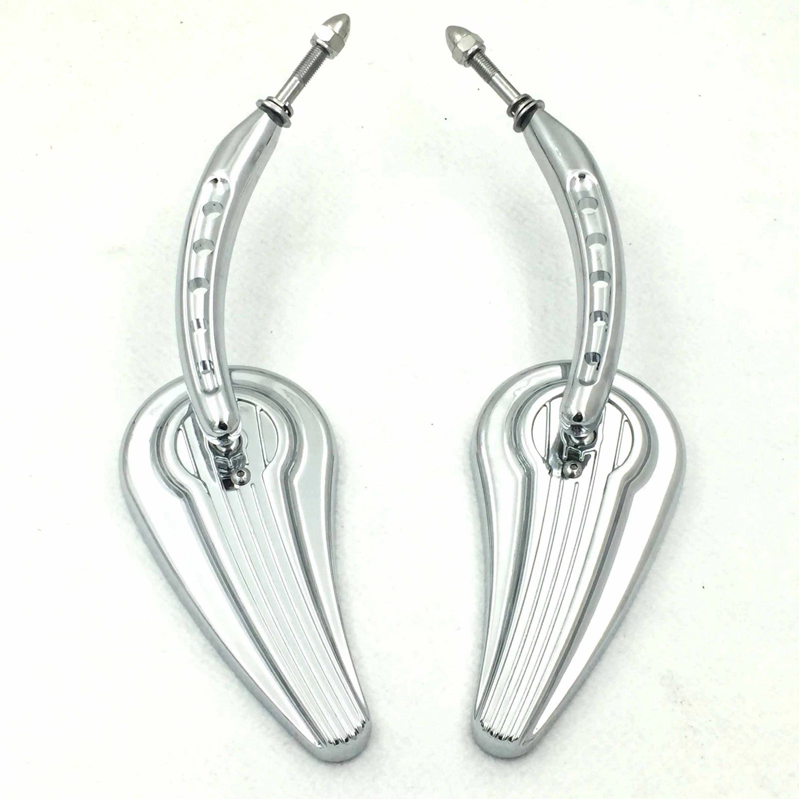 Chrome Raindrop Side Mirrors for Harley Dyna (2006–2023)