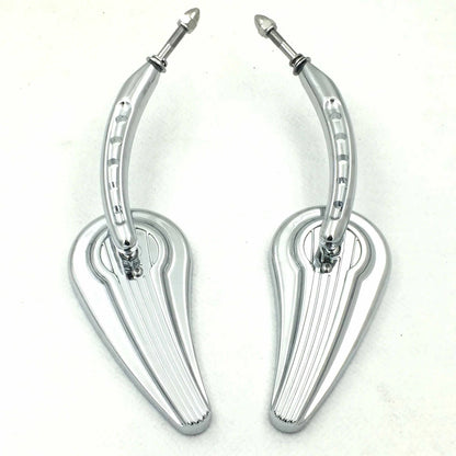 Chrome Raindrop Side Mirrors for Harley Dyna (2006–2023)