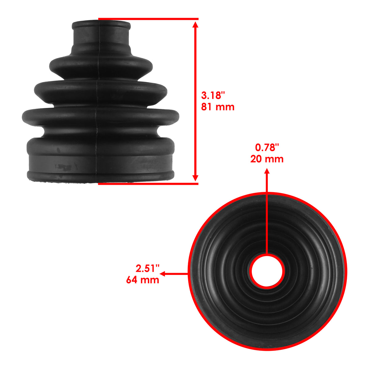 Front Outer CV Boot Kit for Suzuki KingQuad 400 LT-A400 F400 (2008–2024)