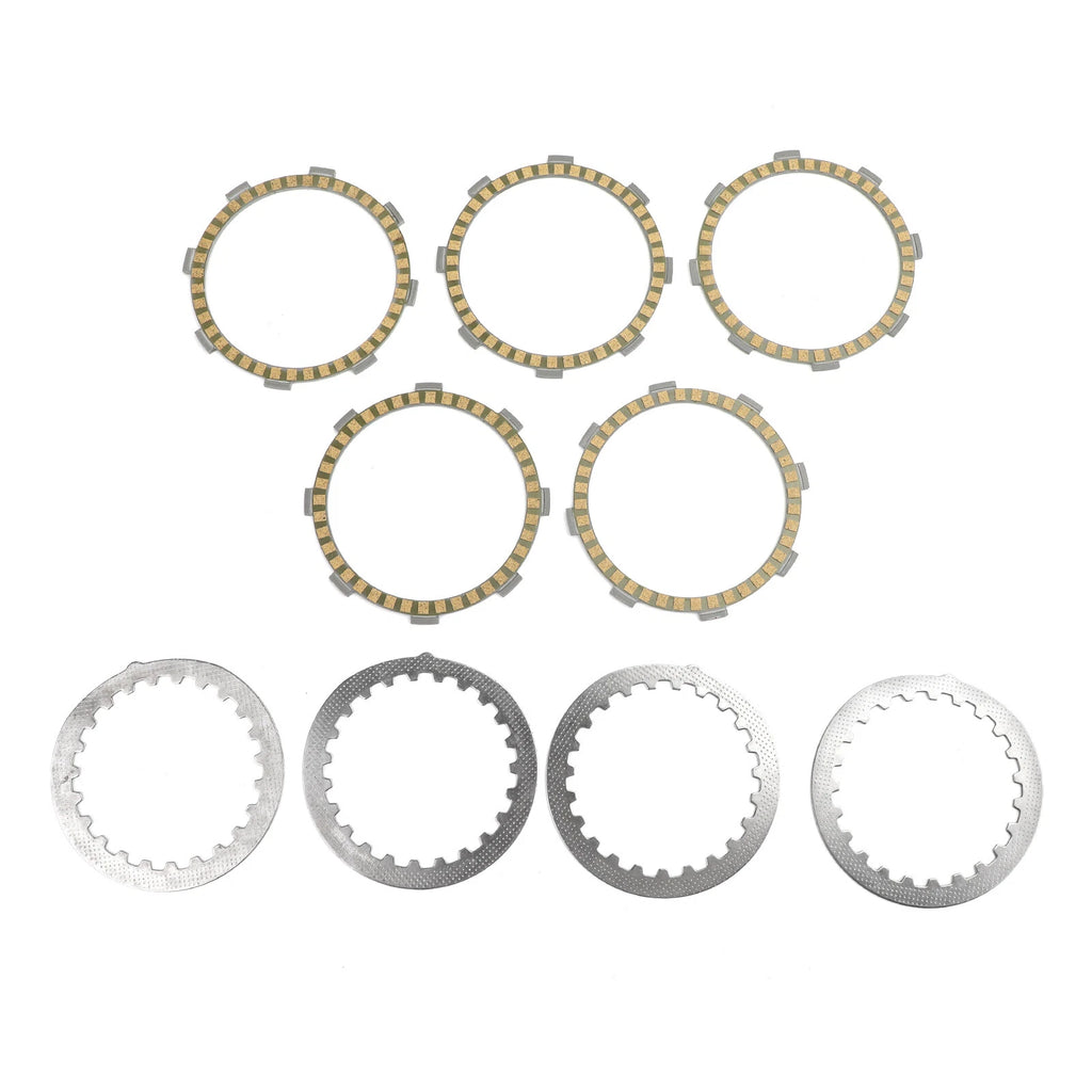 Clutch Kit Steel & Friction Plates for Yamaha XT125 RT100 RS100 TZR80 YBR125 (–)