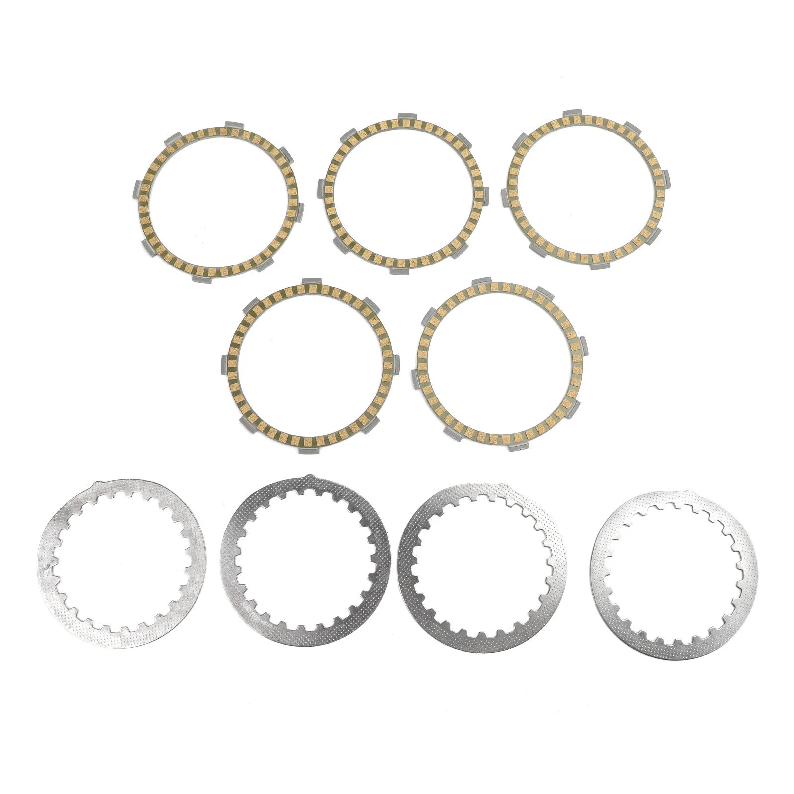 Clutch Kit Steel & Friction Plates for Yamaha XT125 RT100 RS100 TZR80 YBR125 (–)