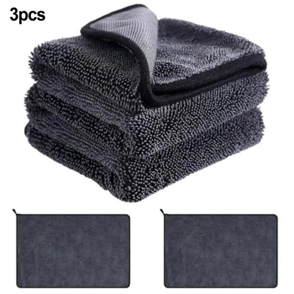 3PC Microfiber Towels 40x60cm for Car Washing and Home Use