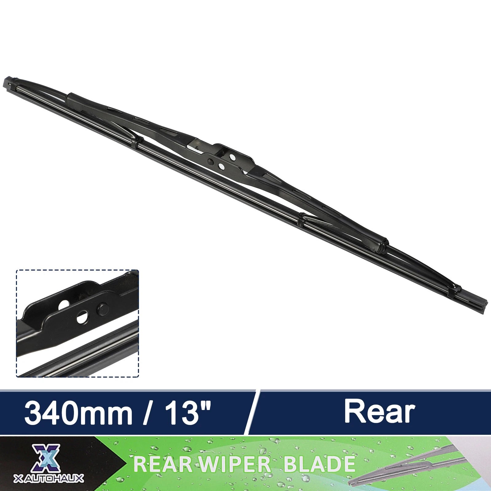 Rear Windshield Wiper Blade 13 Inch Replacement for Audi A3 (2003–2013)