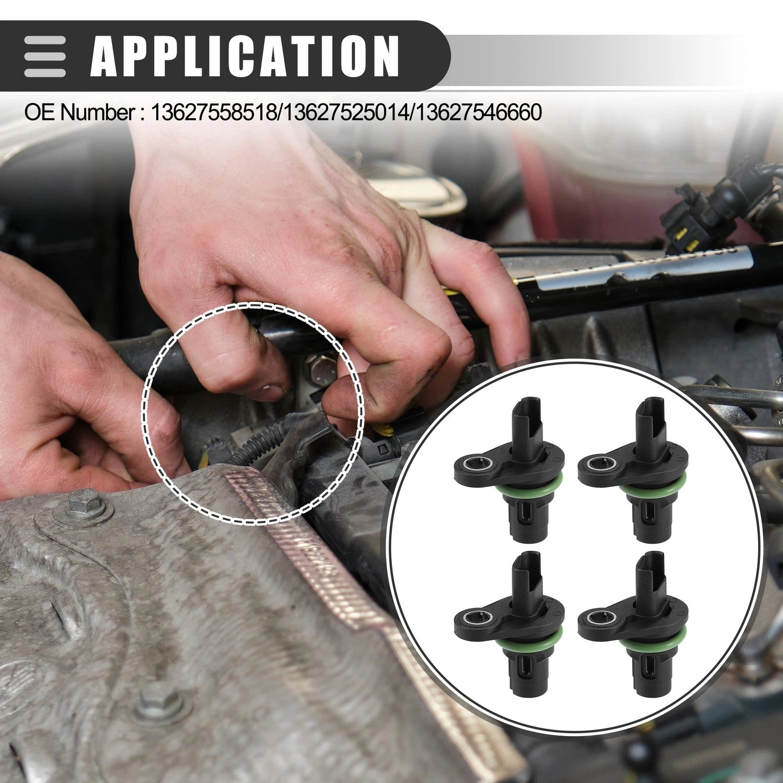 4pcs Camshaft Position Sensor for BMW 435i (2014–2016) OEM Replacement