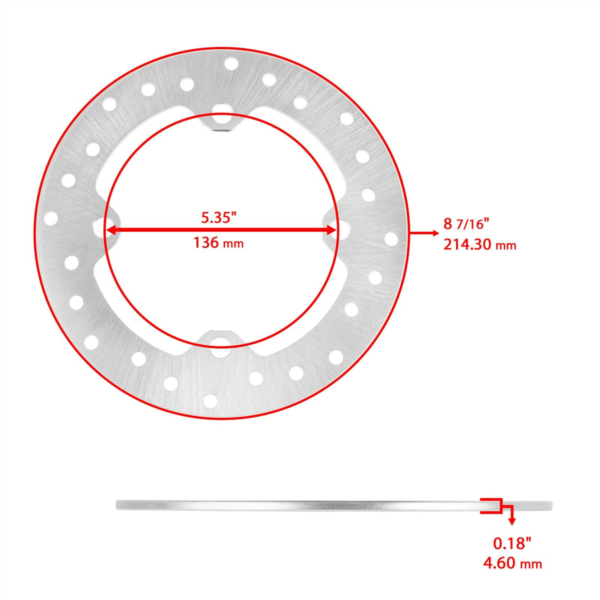 Rear Brake Rotor Disc Replacement for Can-Am Commander MAX 1000R 4x4 (2017–2020)