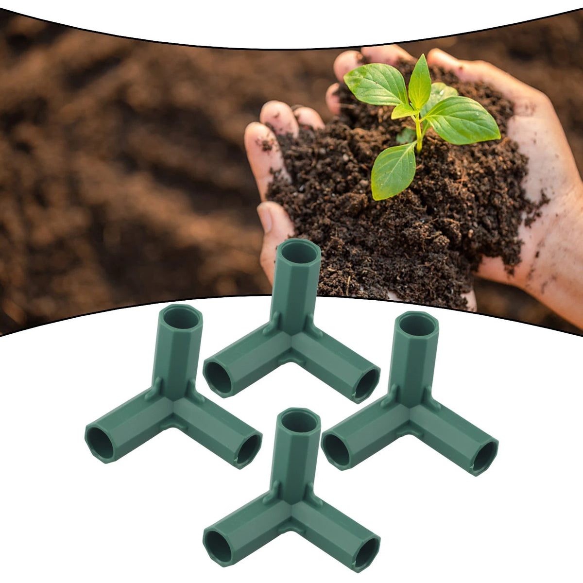 Plastic Structure Connector for Greenhouse Poles (Outdoor/Garden)