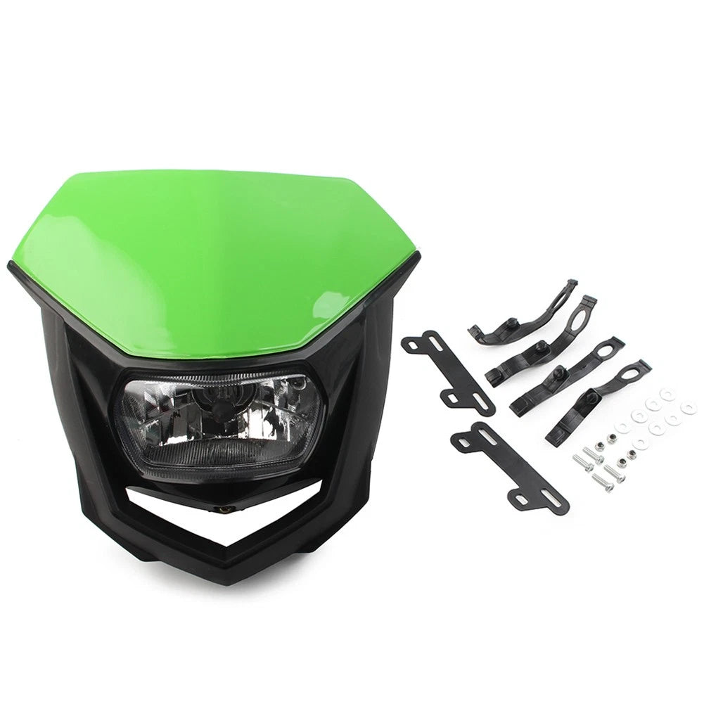 Universal Headlight Fairing for Supermoto Dirt Bike - Green