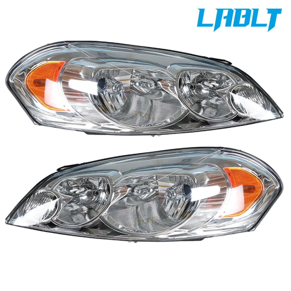 Set of 2 Halogen Headlights for Chevrolet Impala (2006–2016)