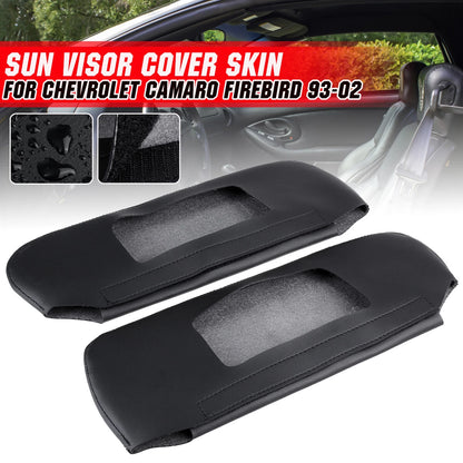 Black Sun Visor Cover Skin for Chevrolet Camaro Firebird (1993–2002)