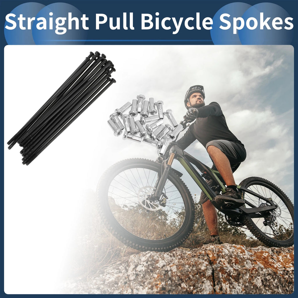 Bicycle Spokes Replacement Set 82mm Straight Pull for 14G (All Years)