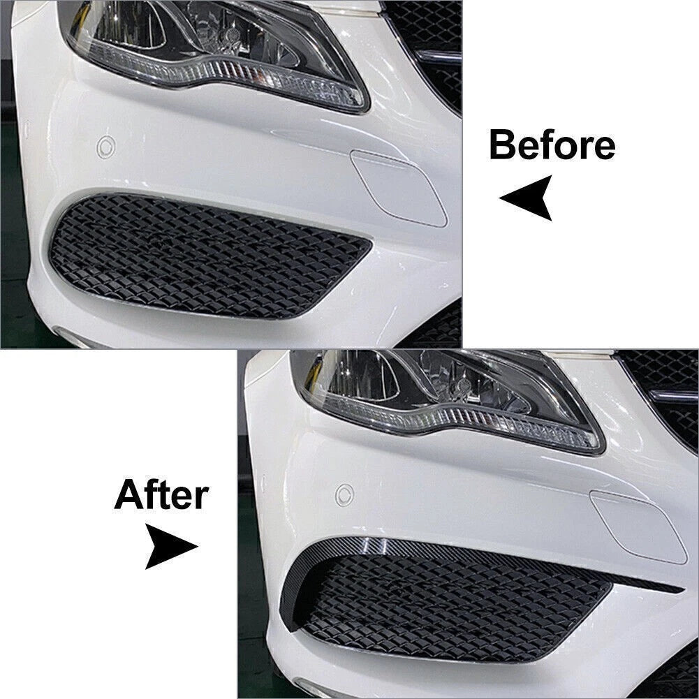 Front Bumper Lip Spoiler for Mercedes-Benz E-Class Coupe C207 (2013–2016) Black