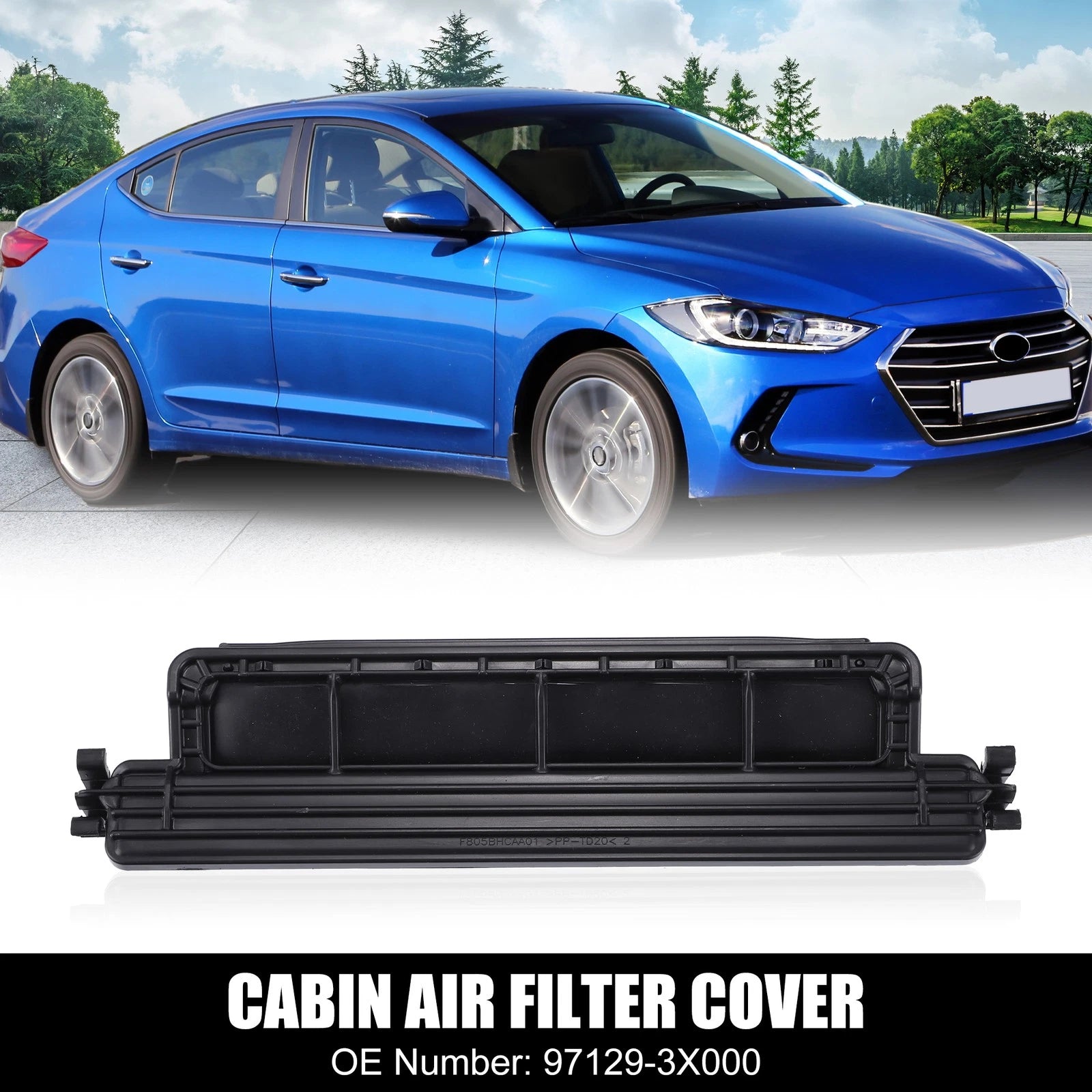 Cabin Air Filter Access Cover for Hyundai Elantra (2011–2017)