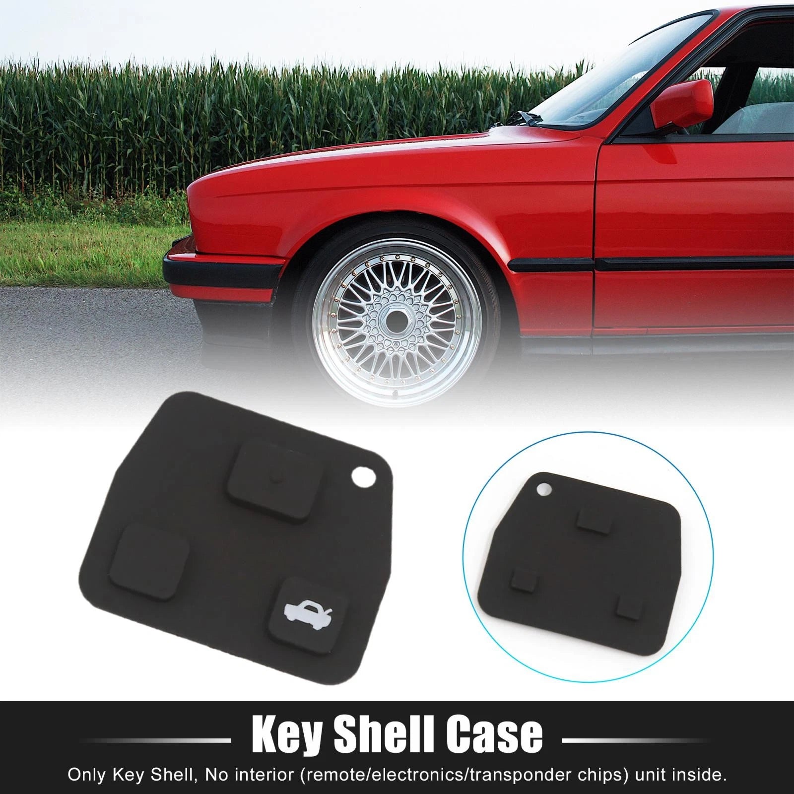 Car Key Fob Shell Case Pad Replacement for Toyota Avensis Corolla Rav4 (3-Button)