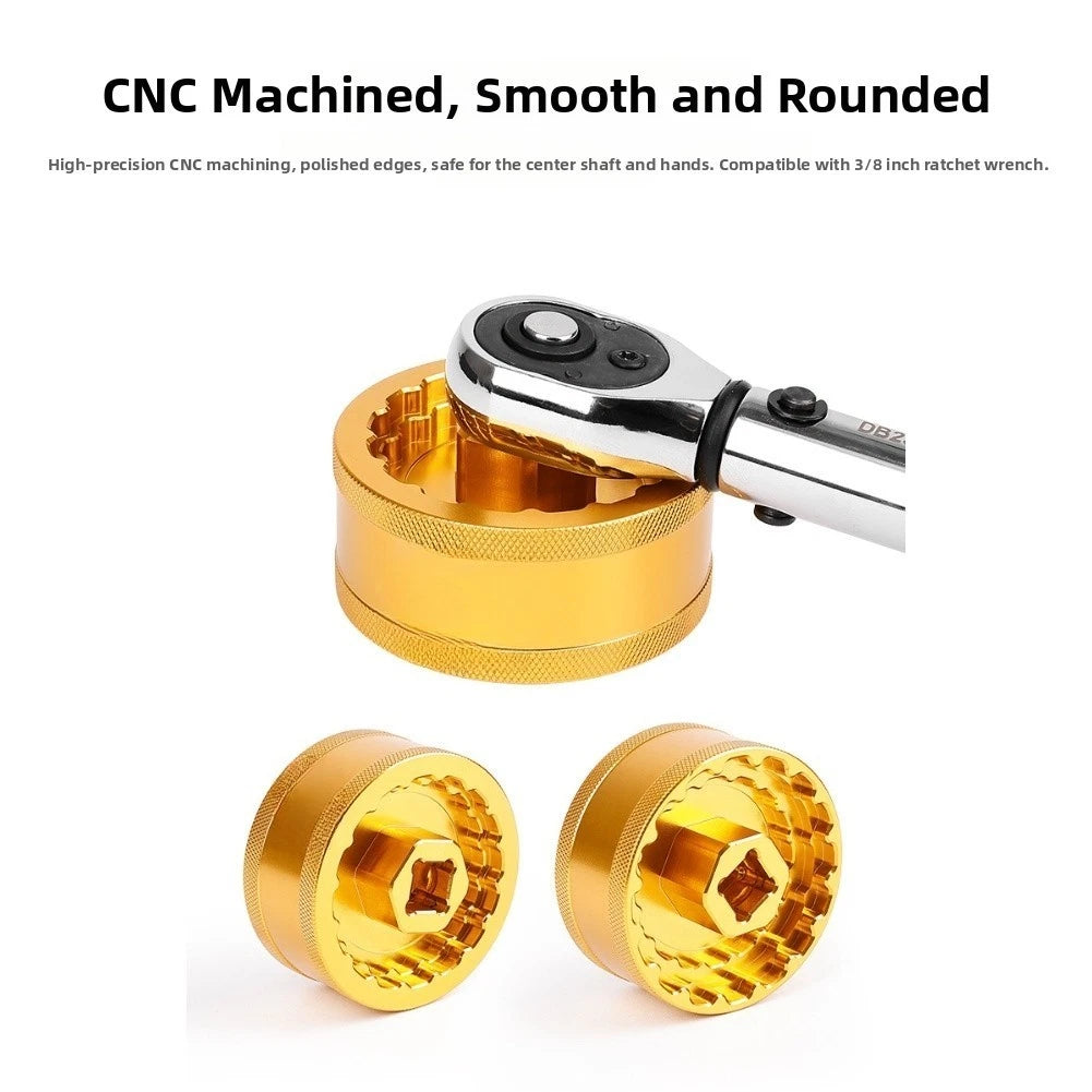 5-in-1 Bottom Bracket Wrench Tool for Standard Threaded Bottom Brackets