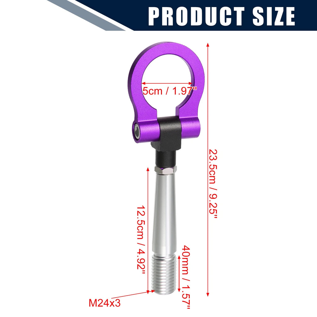 Trailer Tow Hook Screw Front Rear Purple for Nissan (2005–2015)