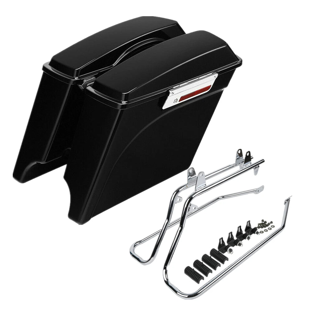 Saddle Bags + Conversion Brackets for Harley Softail (1984–2017)