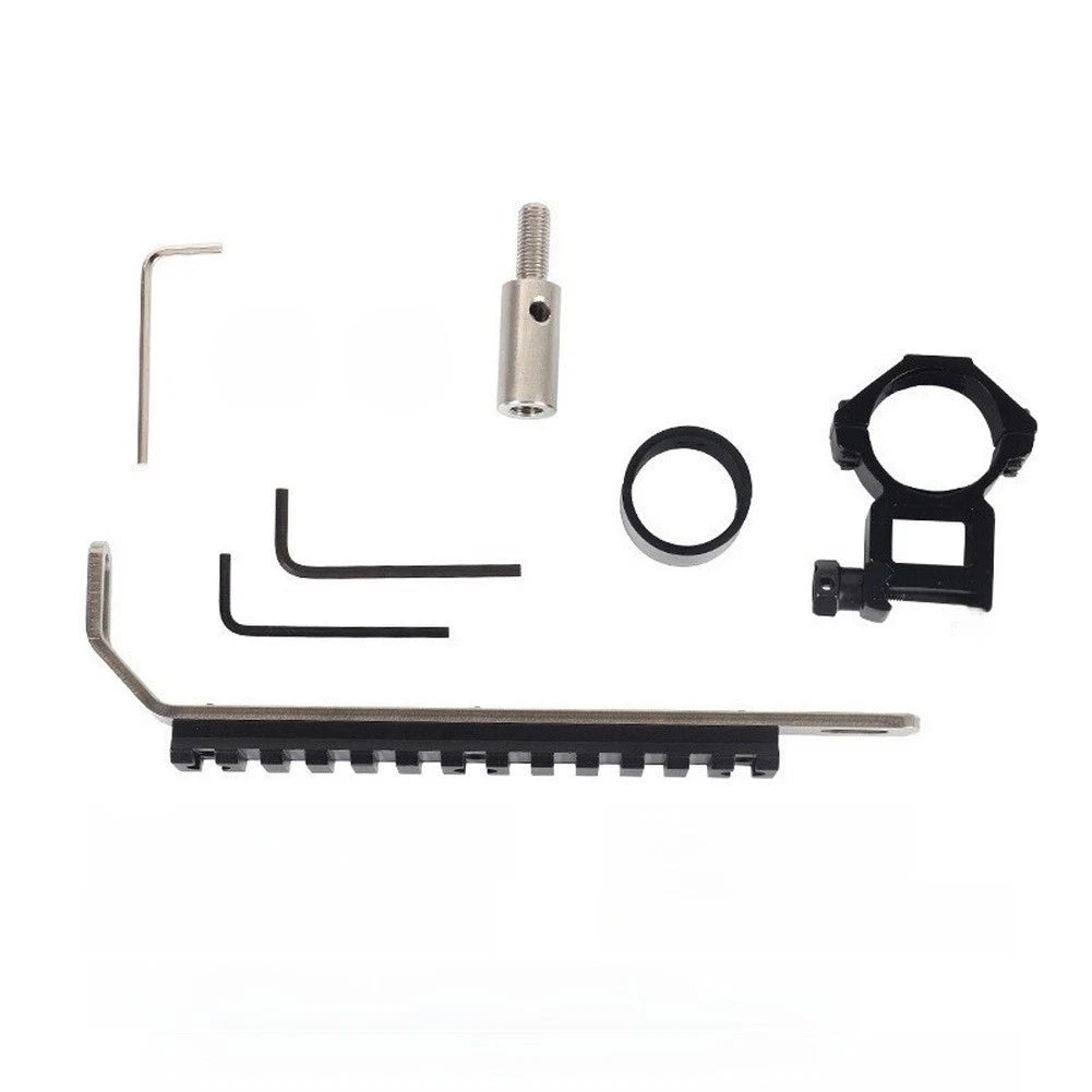 Flashlight Mount Kit for Bow 10cm Alloy 6061+ABS Shock Resistant Black
