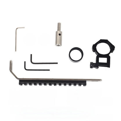 Flashlight Mount Kit for Bow 10cm Alloy 6061+ABS Shock Resistant Black
