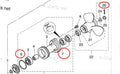 Lower Gearcase Seal Kit 3AC601110 332601030 for Tohatsu MFS 25 30 (2010–2023)
