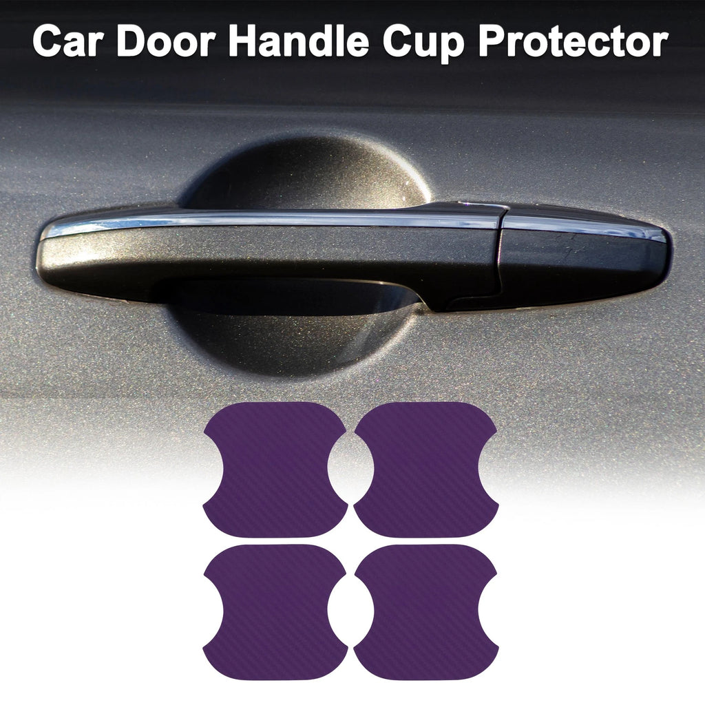 Car Door Handle Scratch Protector for Universal Vehicles (91x93mm, Purple)