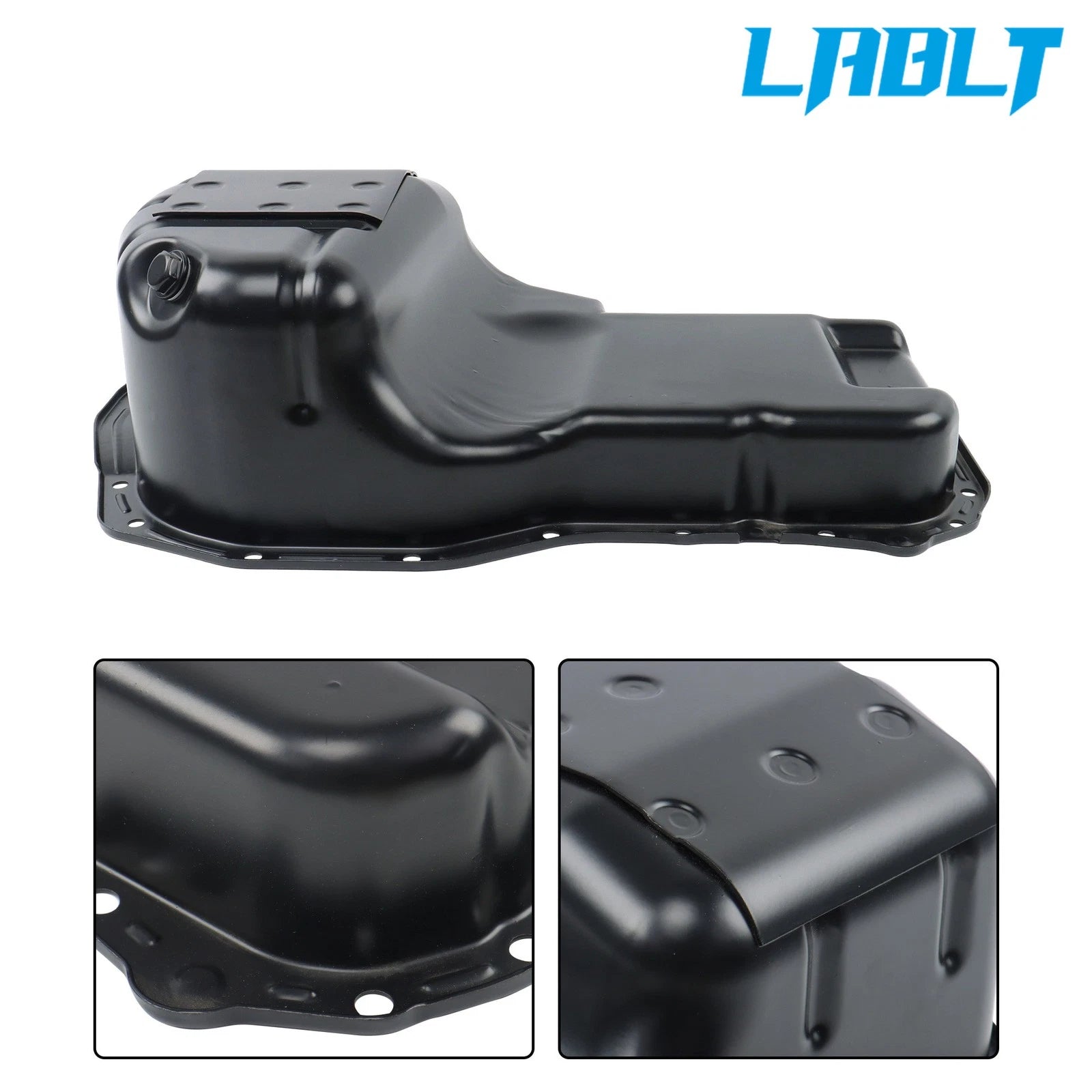 Black Engine Oil Pan with Drain Plug for Mitsubishi Lancer (2004–2006)
