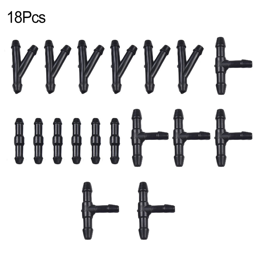 18pcs Windshield Washer Hose Connectors for Universal Applications