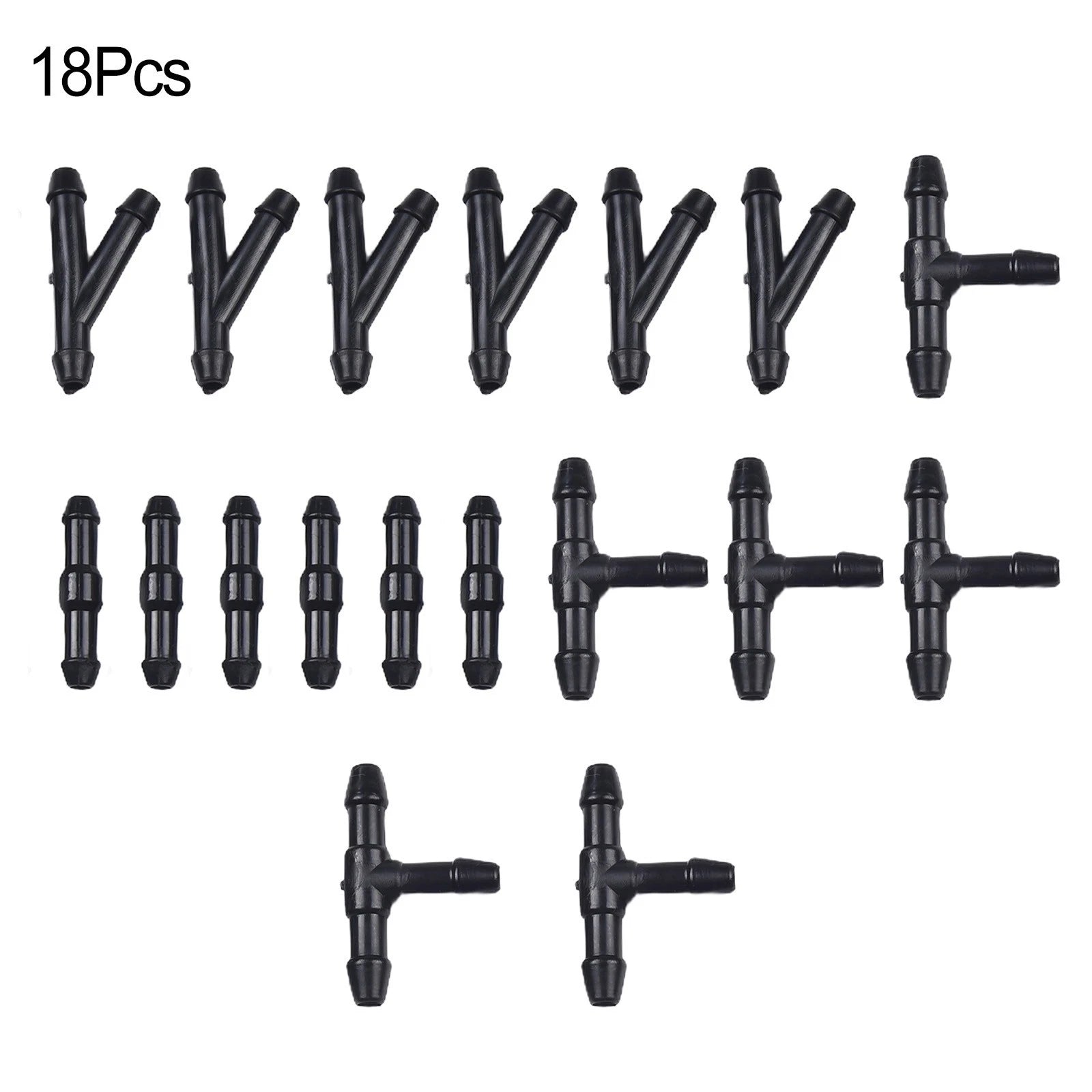 18pcs Windshield Washer Hose Connectors for Universal Applications