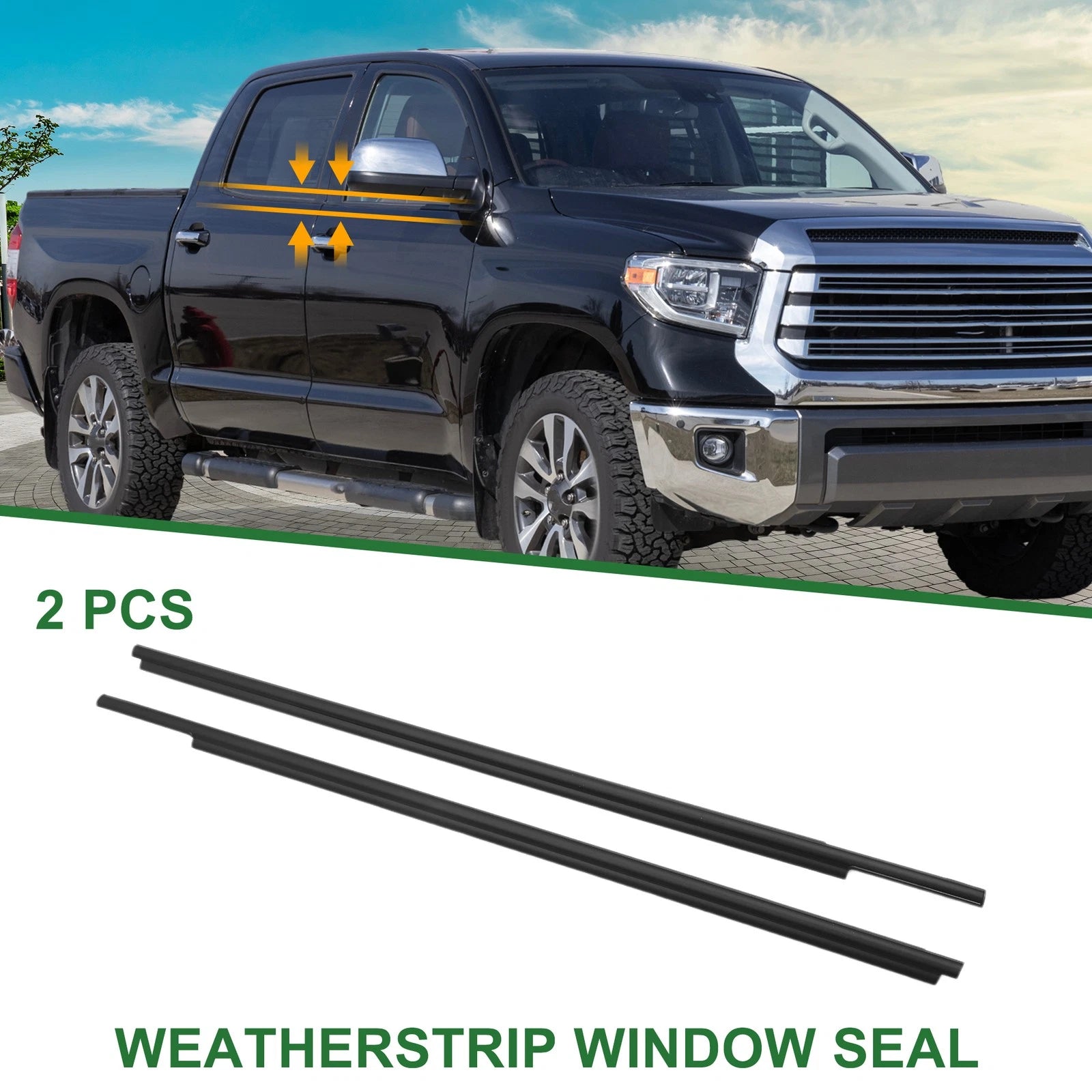 2pcs Window Weatherstrip Seal Front Left Right for Toyota (2012–2017)