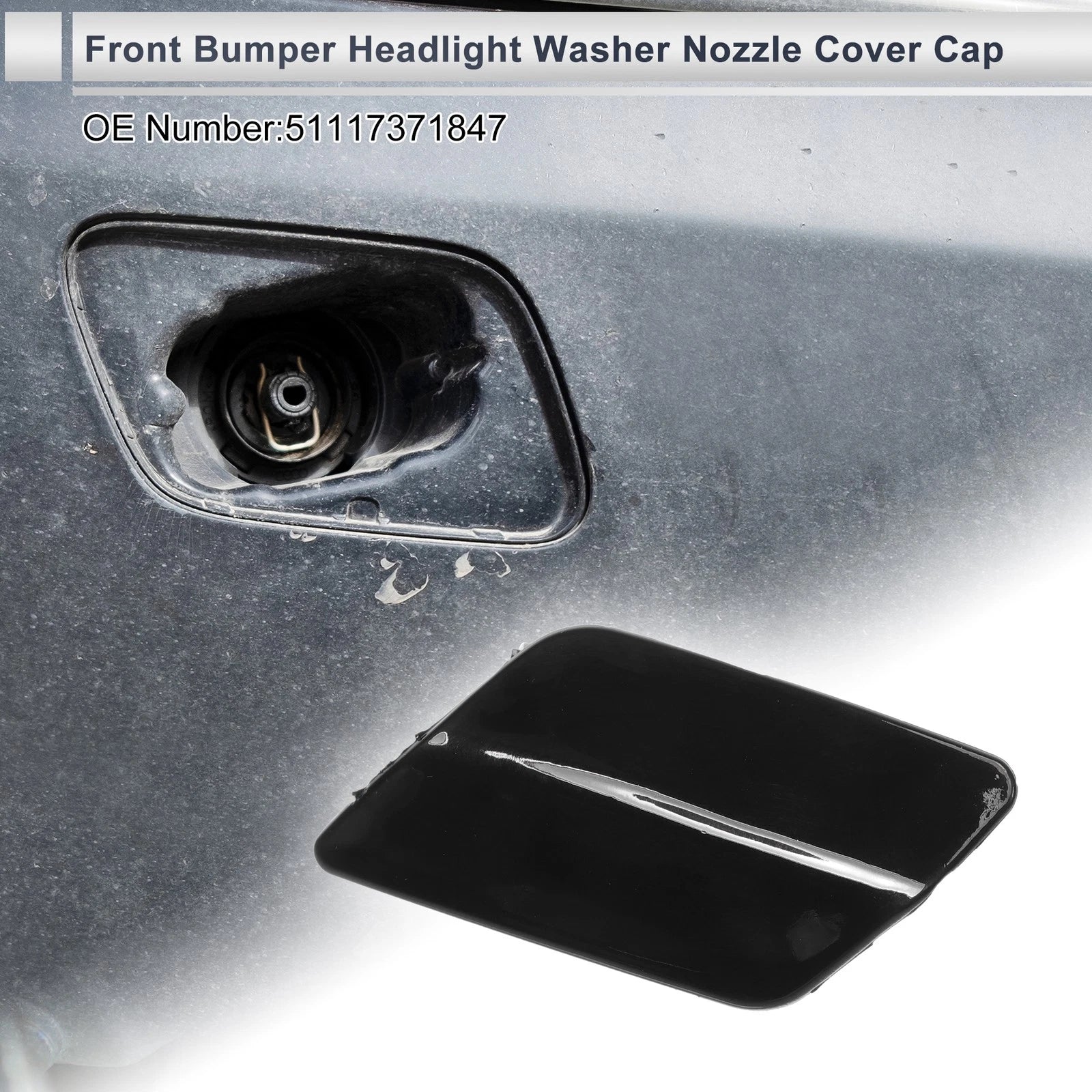 Front Left Washer Nozzle Cover Cap Replacement for BMW 335i GT xDrive (2014–2019)