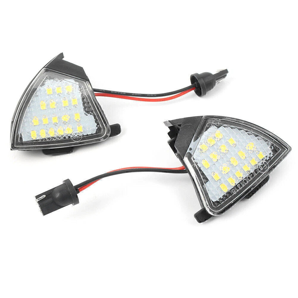 2X White 6000K LED Side Mirror Puddle Light Bulbs for Jetta Passat (B6)