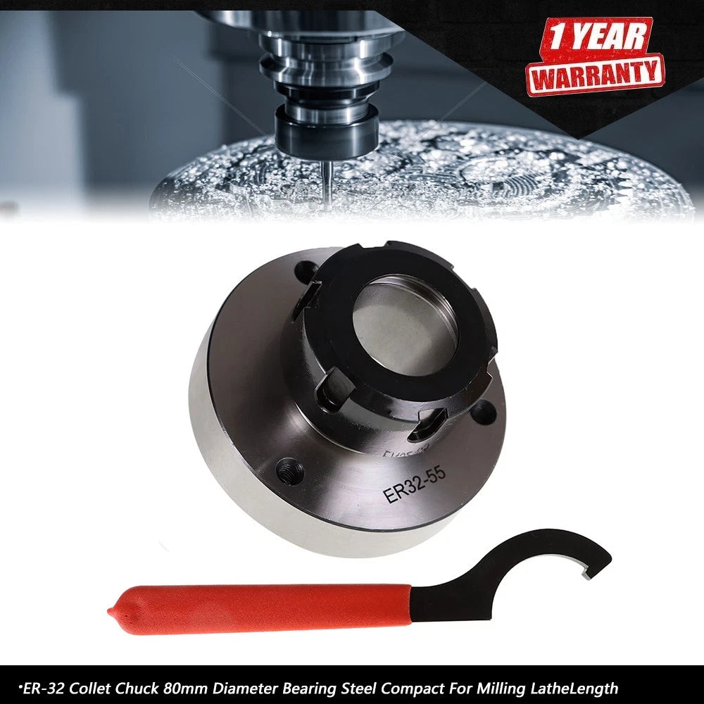 ER-32 Collet Chuck 80mm for Milling Lathe (Compatible with )