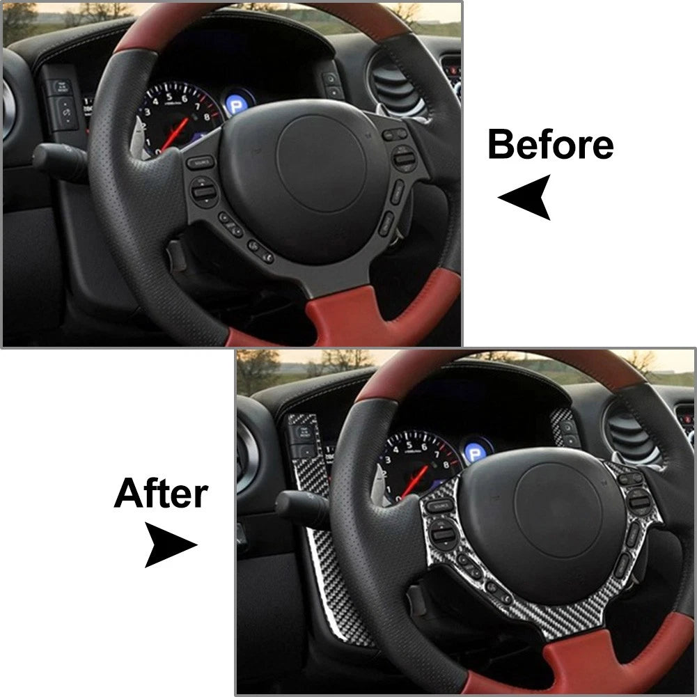 Speedometer Steering Wheel Button Cover Trim for Nissan GTR R35 (2008–2016)