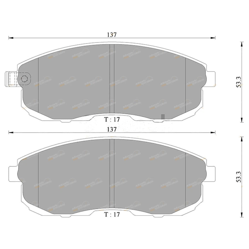 Front Disc Brake Pad Set for Nissan Maxima J30 (1990–1994)