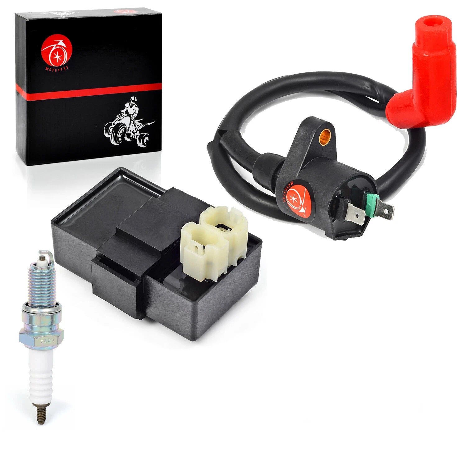 Ignition Coil CDI Spark Plug for Honda Recon 250 TRX250TE (2002–2009)