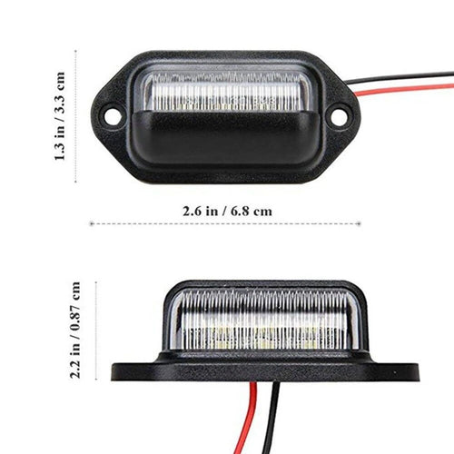 10pcs LED Trunk License Plate Lights Bulb for Car Truck SUV (6633mm)