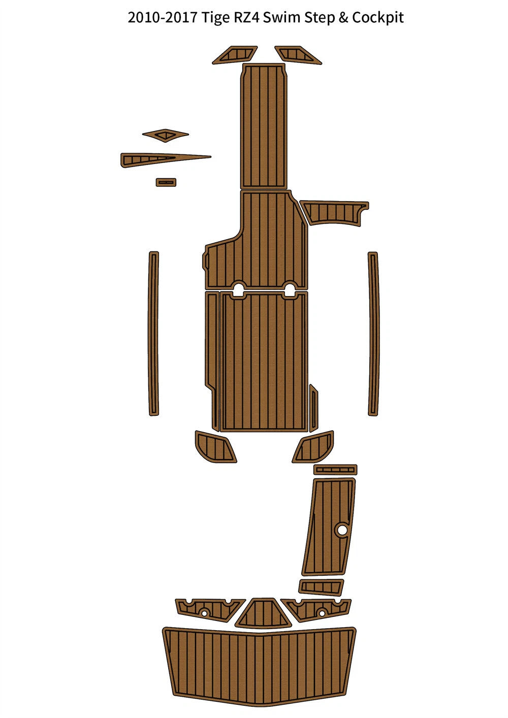 EVA Teak Deck Floor Pad for Tige RZ4 (2010–2017)