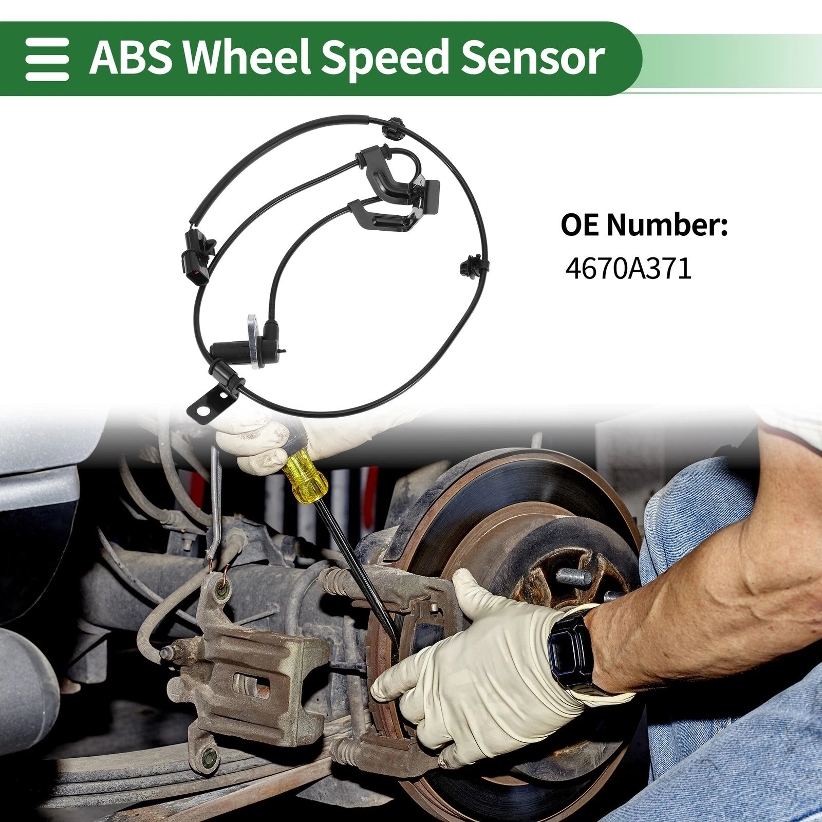 ABS Wheel Speed Sensor Left Replacement for Mitsubishi Galant (2004–2010)