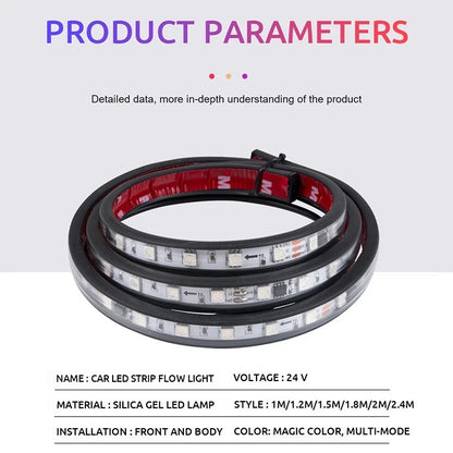 24V LED Strip Light for Trucks Cars (IP67 Waterproof)