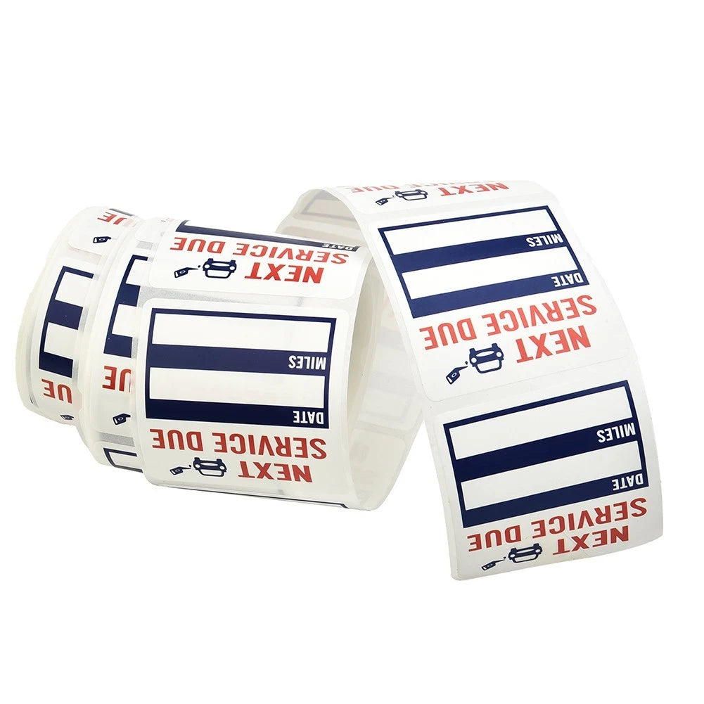 150 PCS Oil Change Service Reminder Stickers for ClearWindow Lite