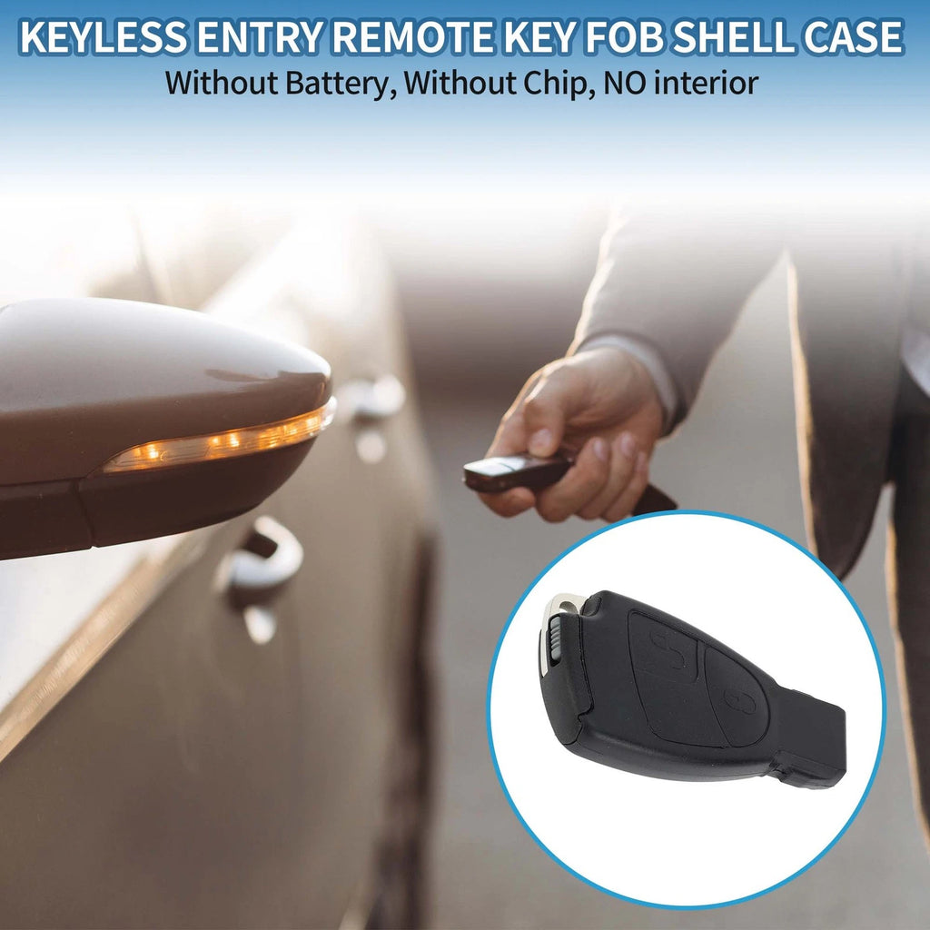 Keyless Entry Remote Key Shell Case 2 Button for Mercedes-Benz C Class (2001–2007)
