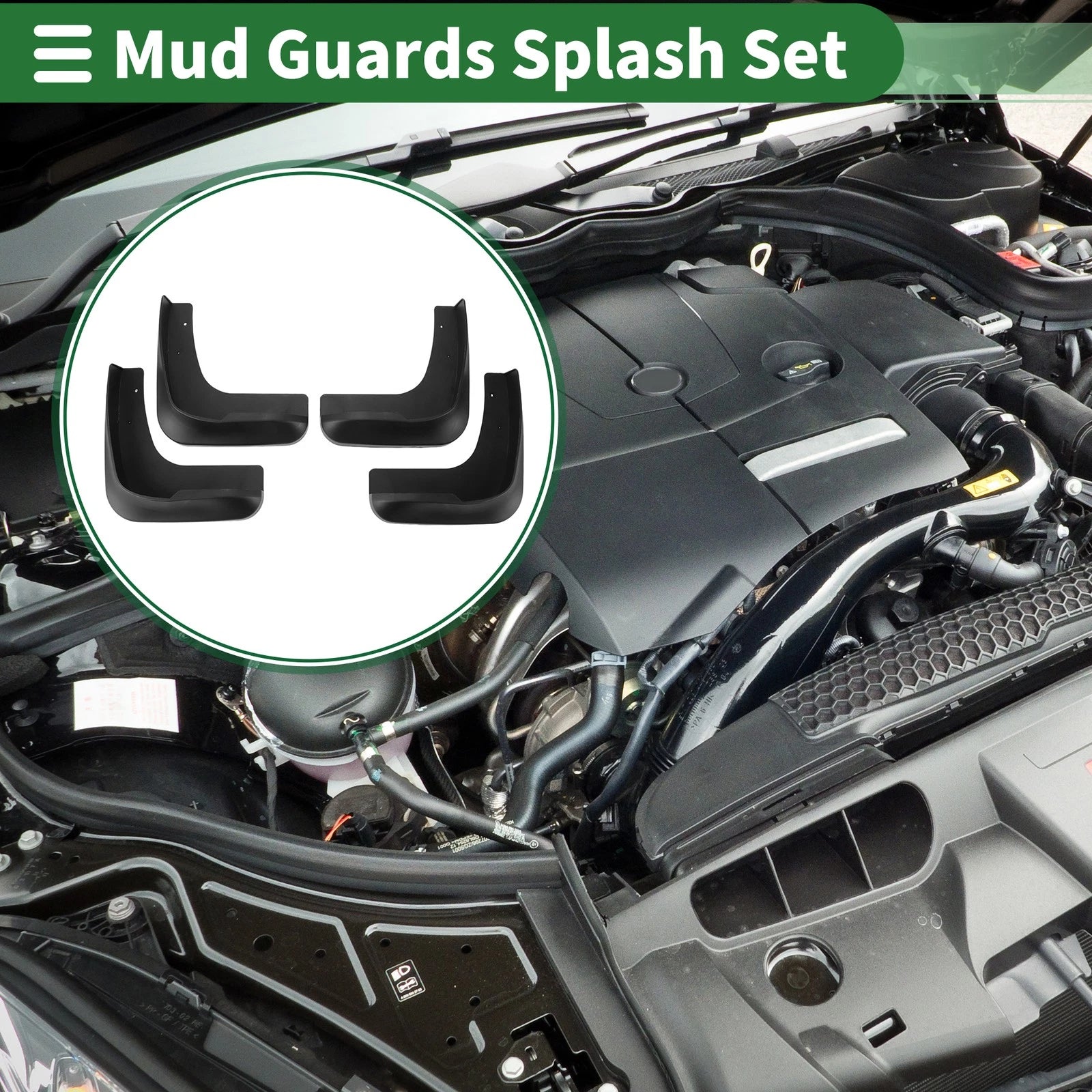 Mud Flaps Splash Guards 1 Set Front Rear for Mitsubishi Grandis (2004–2011)