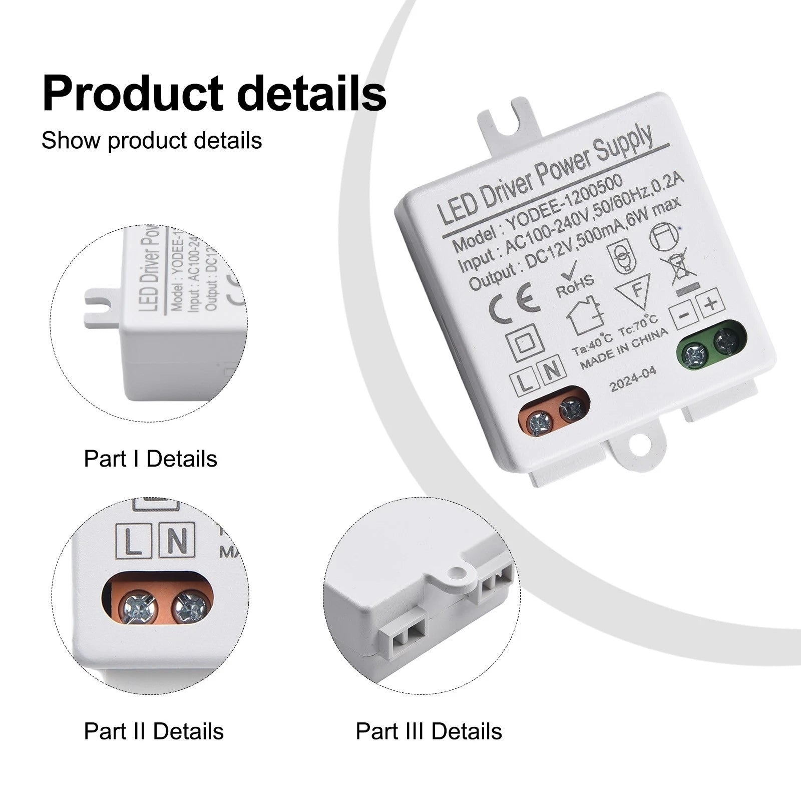 LED Driver Power Supply for 12V Low Voltage Applications