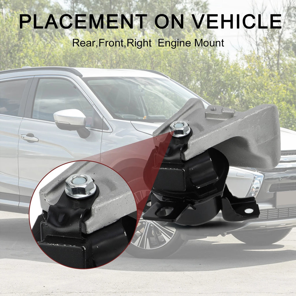 Engine Motor Trans Mount Set Replacement for Mitsubishi Lancer Ralliart (2004–2006)